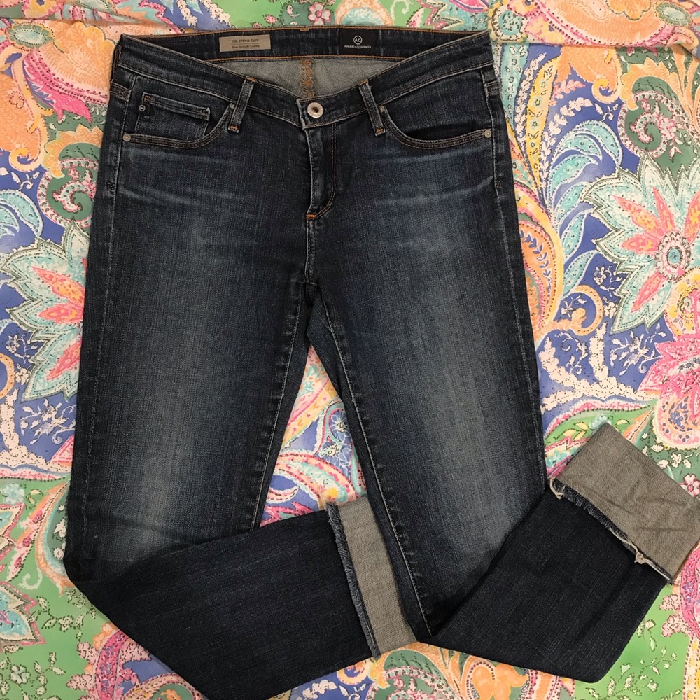 AG Adriano Goldschmied Stevie Cuff Dark jeans 28
